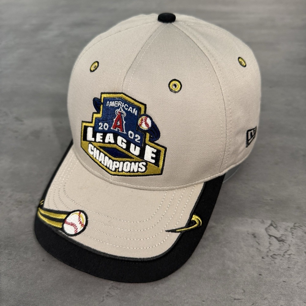 Vintage Los Angeles Angels Hat New‎ Era Gray Navy Gold AL League Champions Cap